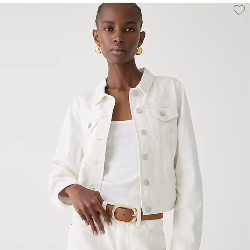 J. Crew White Jean Jacket